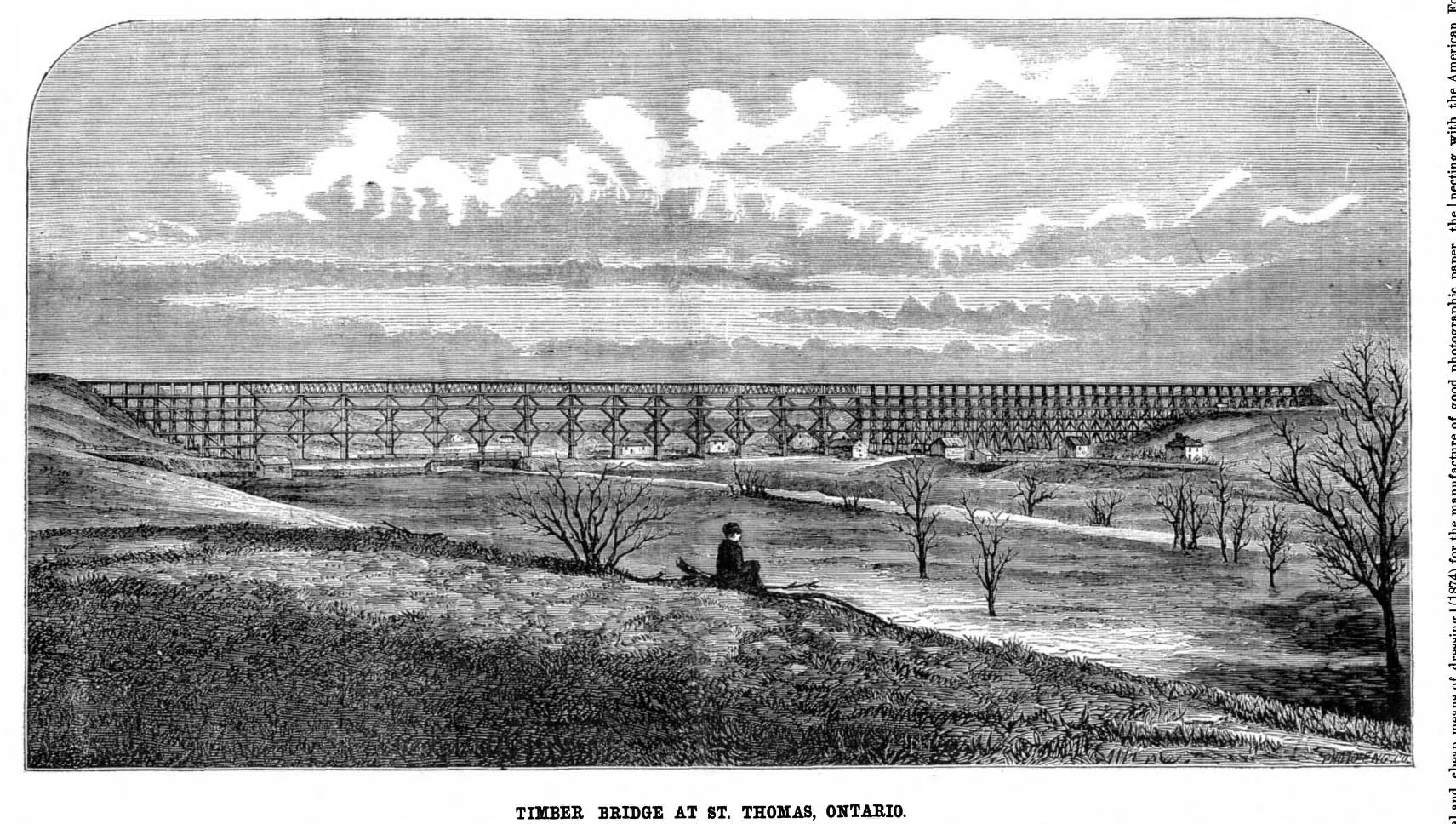 Canada Southern Railway Bridge, St Thomas (from Scientific American, 1873)