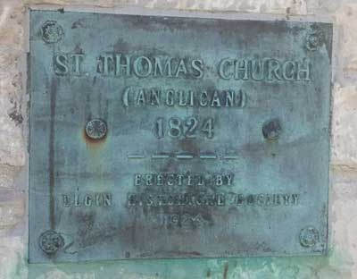 EHS plaque at Old St. Thomas Church