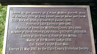 War of 1812 Sites in Elgin County